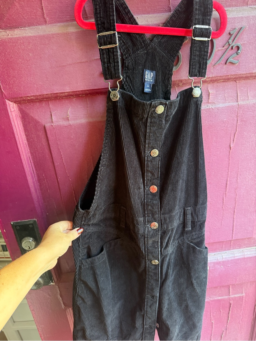 GAP Black Corduroy Overalls Dress - Girls XXL